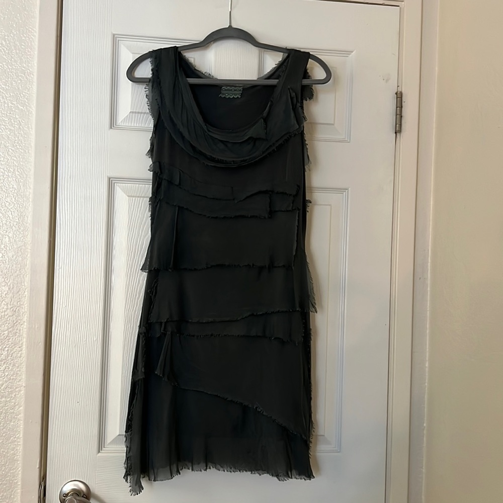 Gigi Moda Gray Silk Tunic Dress 0/S